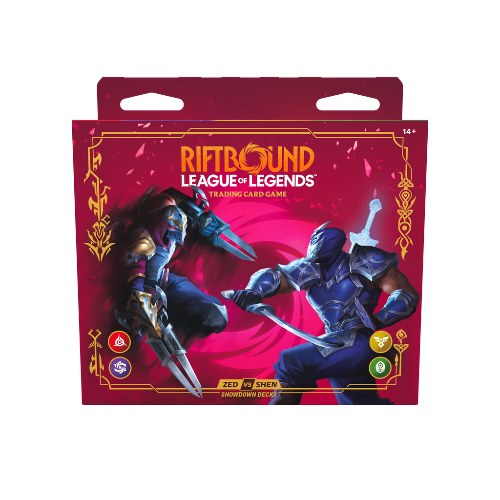 Riftbound Vendetta Zed vs Shen Showdown Decks Engelse box voorkant