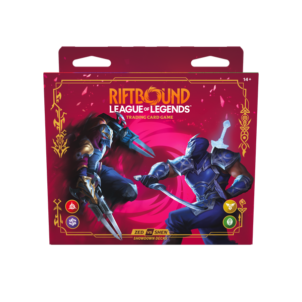 Riftbound Vendetta Zed vs Shen Showdown Decks Engelse box voorkant
