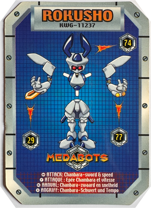 Rokusho KWG-11237 Medabots action figure insert — achterkant