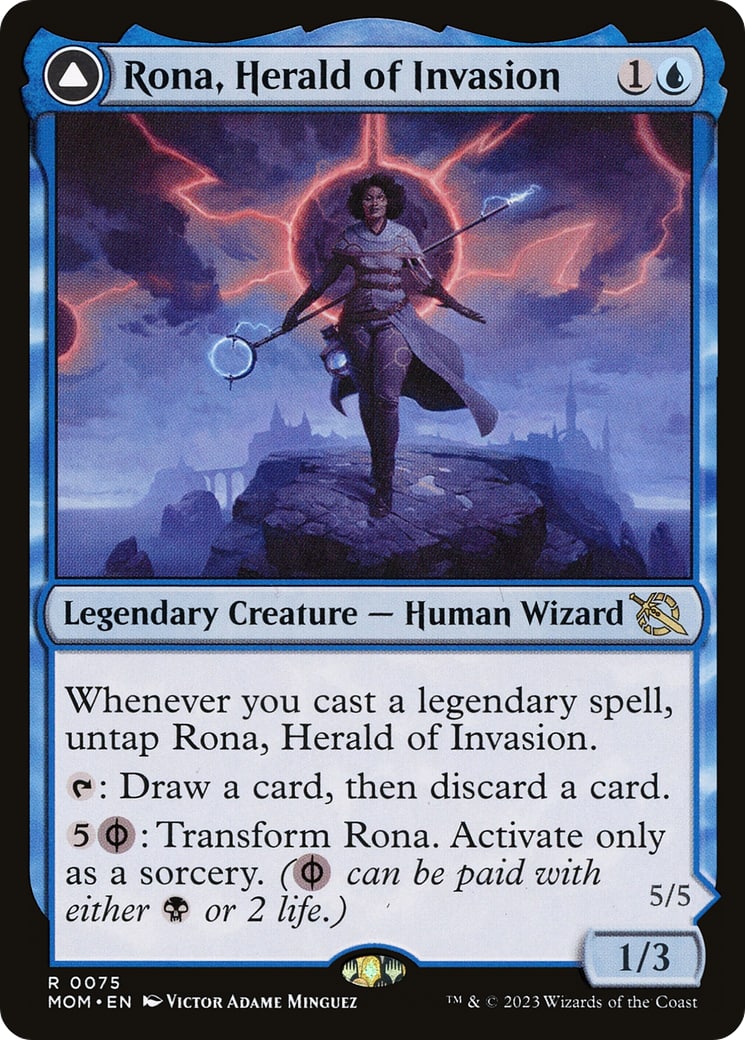 Rona, Herald of Invasion // Rona, Tolarian Obliterator – March of the Machine 75 | Lichcards Main image