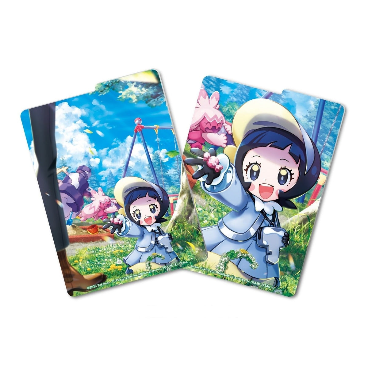 Pokémon Deckbox - Poppy (Japans, Ruler of the Black Flame) – de twee meegeleverde scheidingskaarten van de deckbox (officiële afbeelding Pokémon Center Japan)