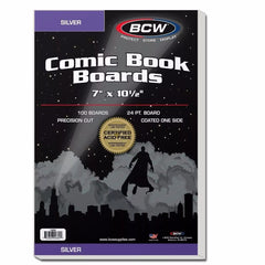 Silver Comic Book Boards 24 pt. 100 stuks