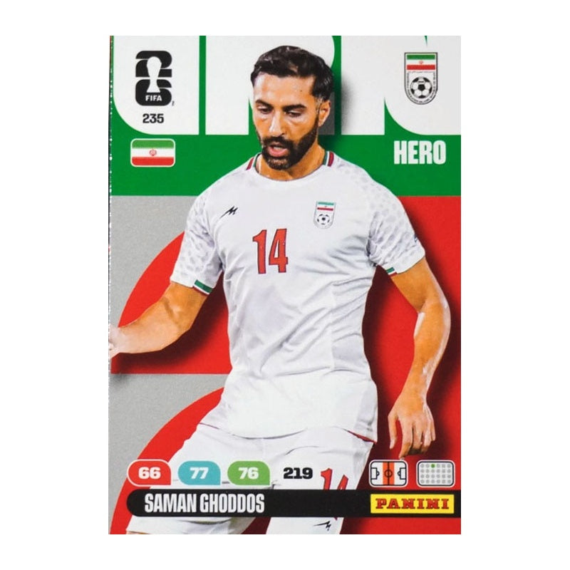 Saman Ghoddos Iran Panini FIFA World Cup 2026 Adrenalyn XL Hero 235
