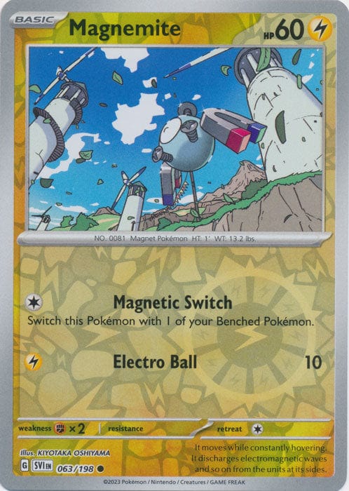 Scarlet & Violet - 063/198 - Magnemite - Reverse Holo