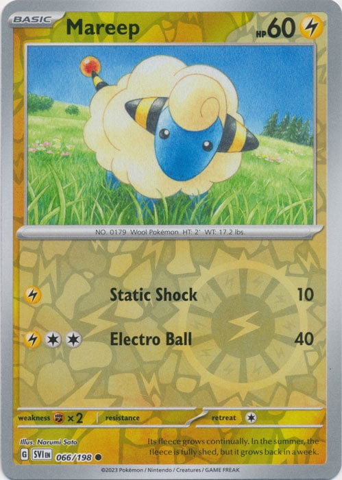 Scarlet & Violet - 066/198 - Mareep - Reverse Holo