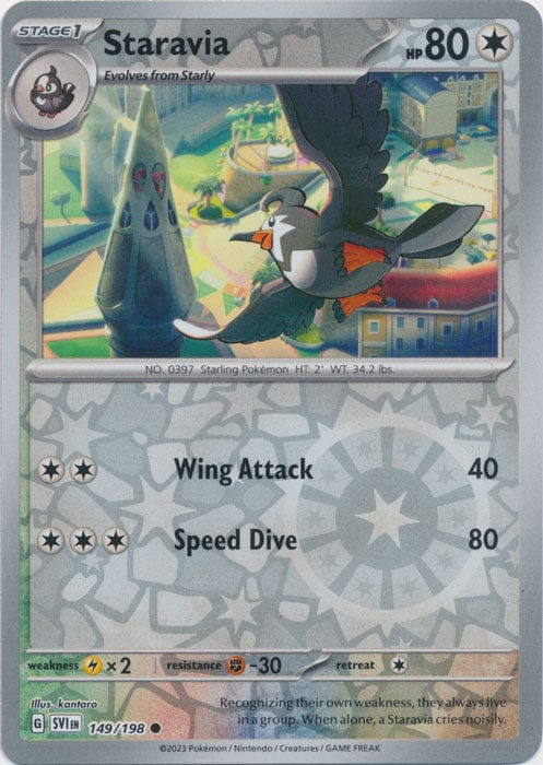 Scarlet & Violet - 149/198 - Staravia - Reverse Holo