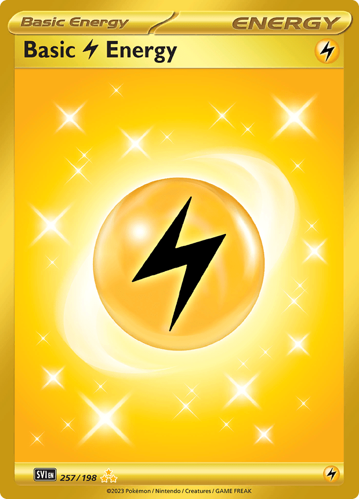 Scarlet & Violet - 257/198 - Lightning Energy (Gold)