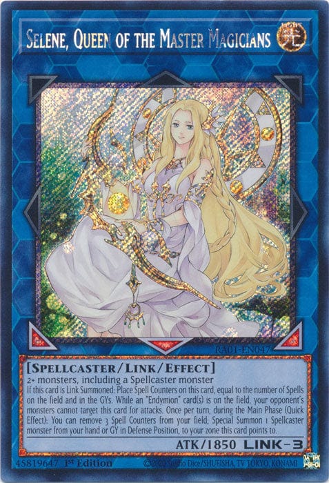 Selene, Queen of the Master Magicians (Platinum Secret Rare) - RA01-EN047 - Platinum Secret Rare - 1st Edition