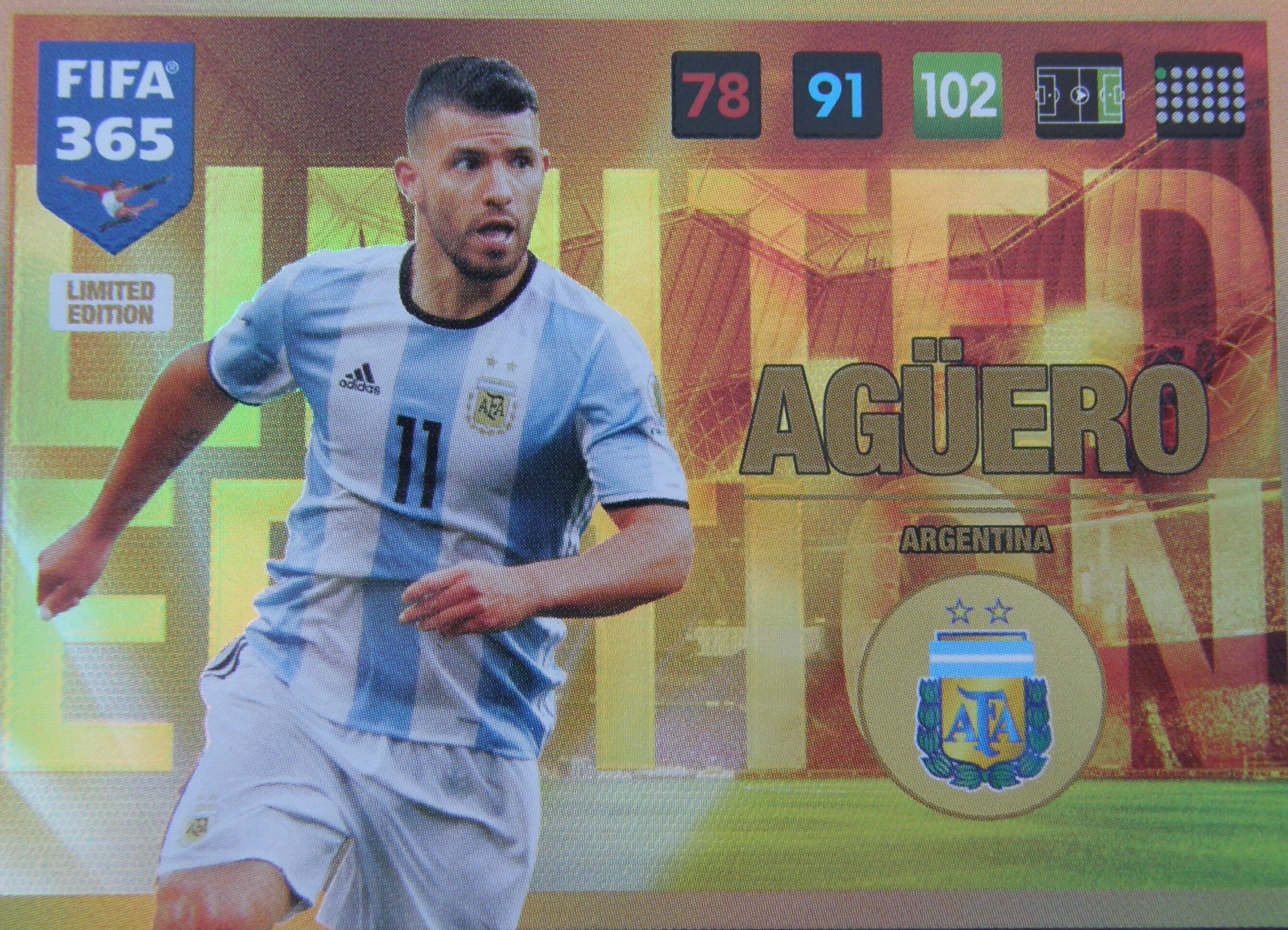 Sergio Agüero - FIFA 365: 2017 Adrenalyn XL Limited Edition #LE-SA - Near Mint
