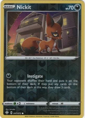 Shining Fates - 047/072 - Nickit - Reverse Holo