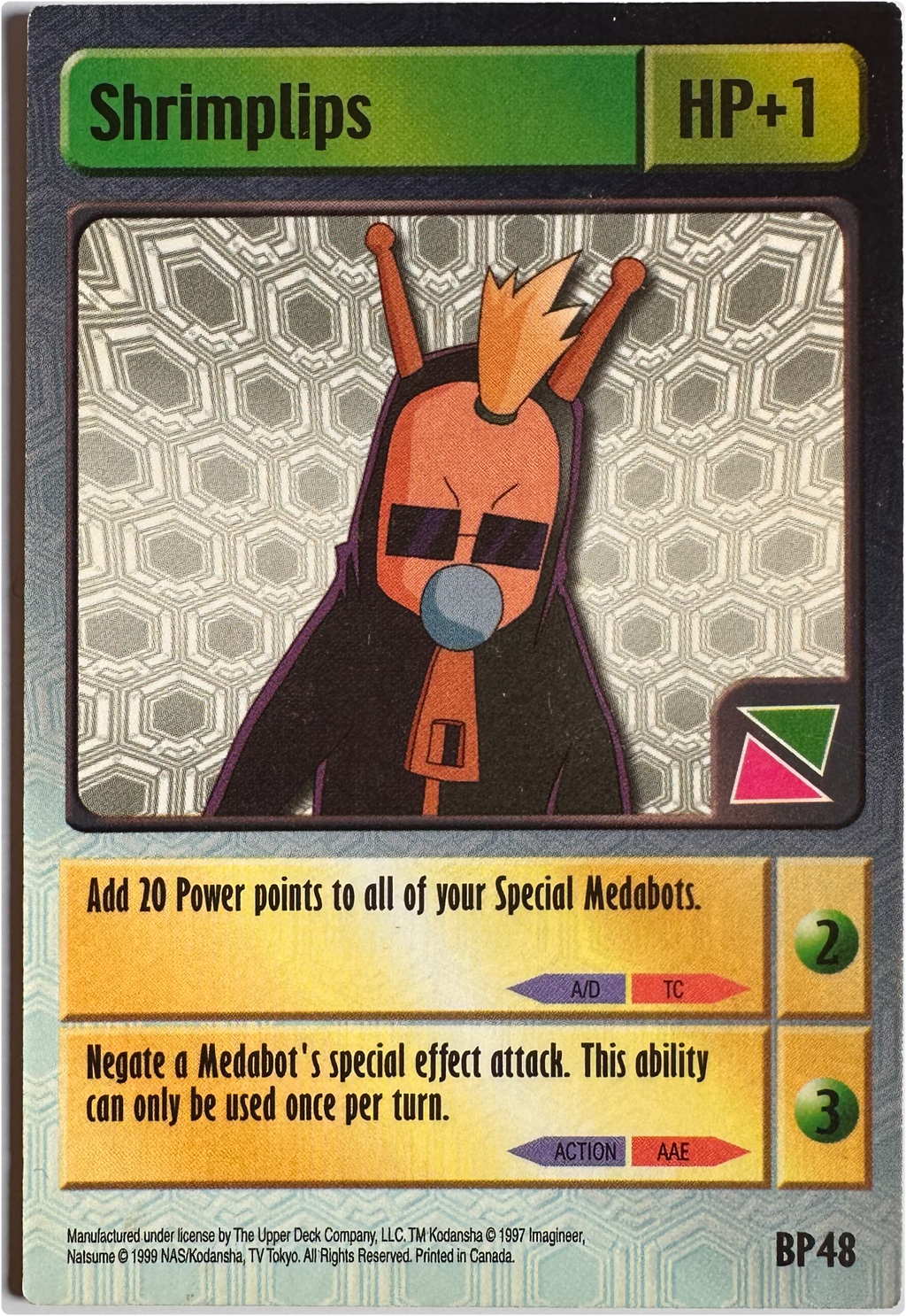 Shrimplips BP48 Medabots kaart — voorkant