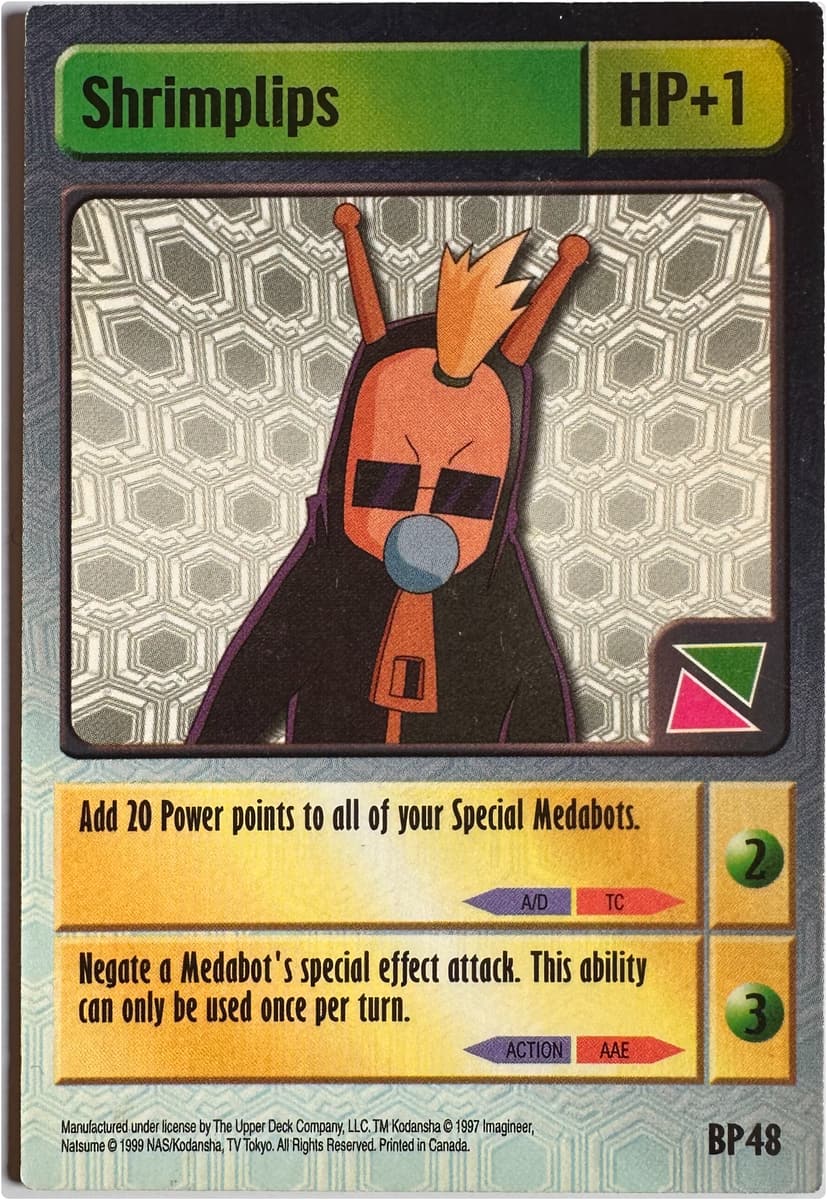Shrimplips BP48 Medabots kaart — voorkant | Lichcards