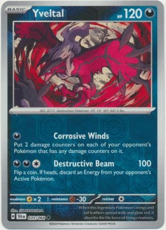 Shrouded Fable - 035/064 - Yveltal - Reverse Holo