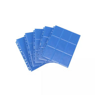 Blauwe sideloading 18-pocket pagina met kaarten