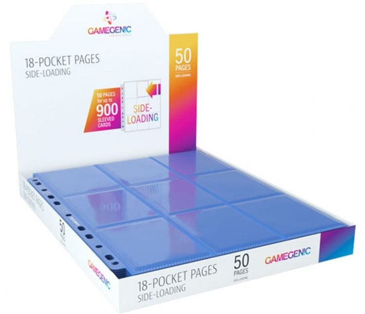 Gamegenic sideloading 18-pocket pages blauw, display met 50 stuks Hoofdafbeelding