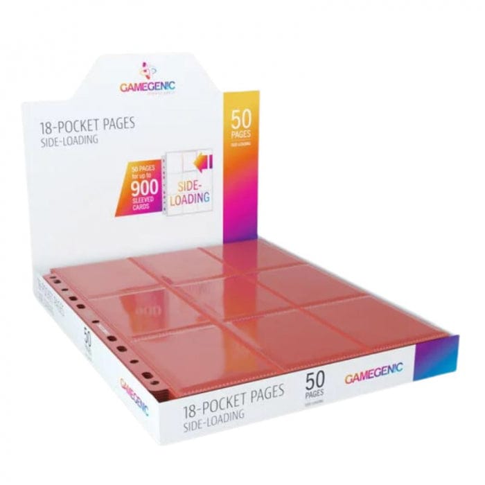 Gamegenic sideloading 18-pocket pages rood, display met 50 stuks Hoofdafbeelding