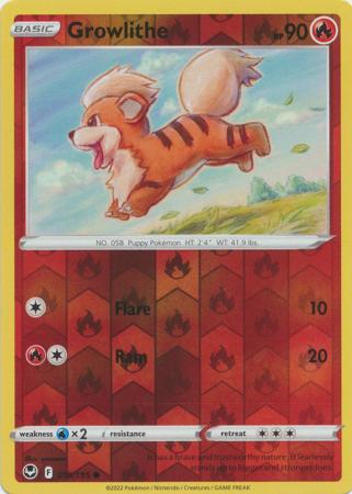 Silver Tempest - 019/195 - Growlithe - Reverse Holo