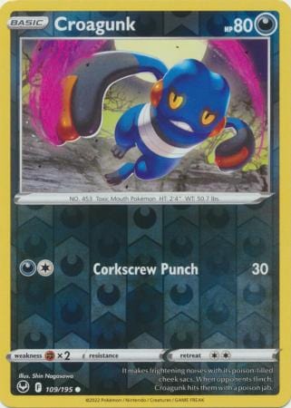 Silver Tempest - 109/195 - Croagunk - Reverse Holo