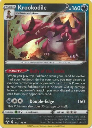 Silver Tempest - 113/195 - Krookodile - Holo