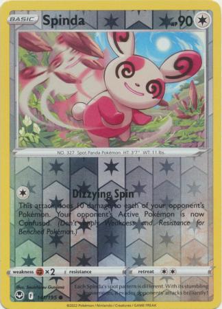 Silver Tempest - 141/195 - Spinda - Reverse Holo