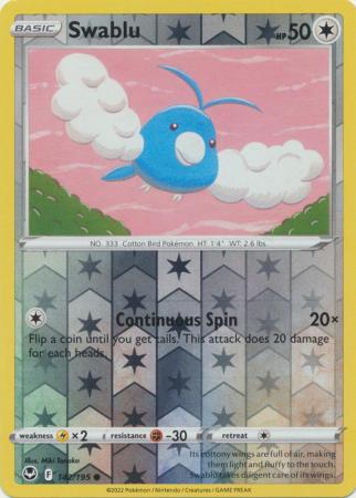 Silver Tempest - 142/195 - Swablu - Reverse Holo