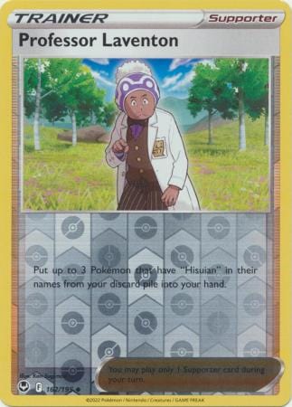 Silver Tempest - 162/195 - Professor Laventon - Reverse Holo