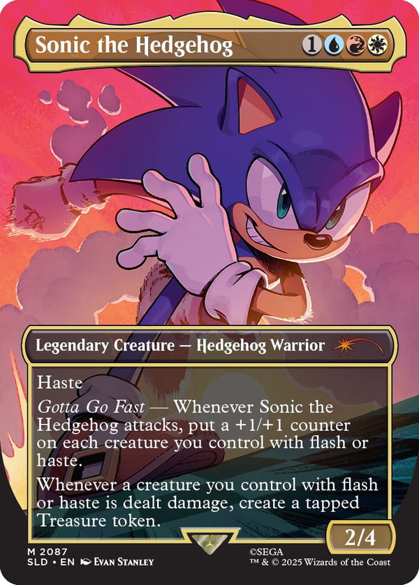 Magic Secret Lair x Sonic: Friends & Foes - kaart Sonic the Hedgehog (borderless, non-foil editie)