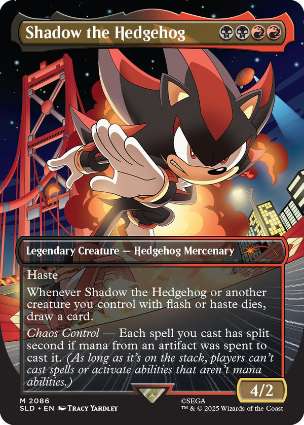 Magic Secret Lair x Sonic: Friends & Foes - kaart Shadow the Hedgehog (borderless, non-foil editie)
