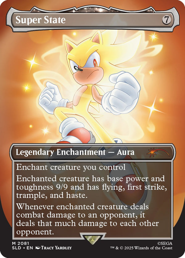 Magic Secret Lair x Sonic: Friends & Foes - kaart Super State (borderless, non-foil editie)