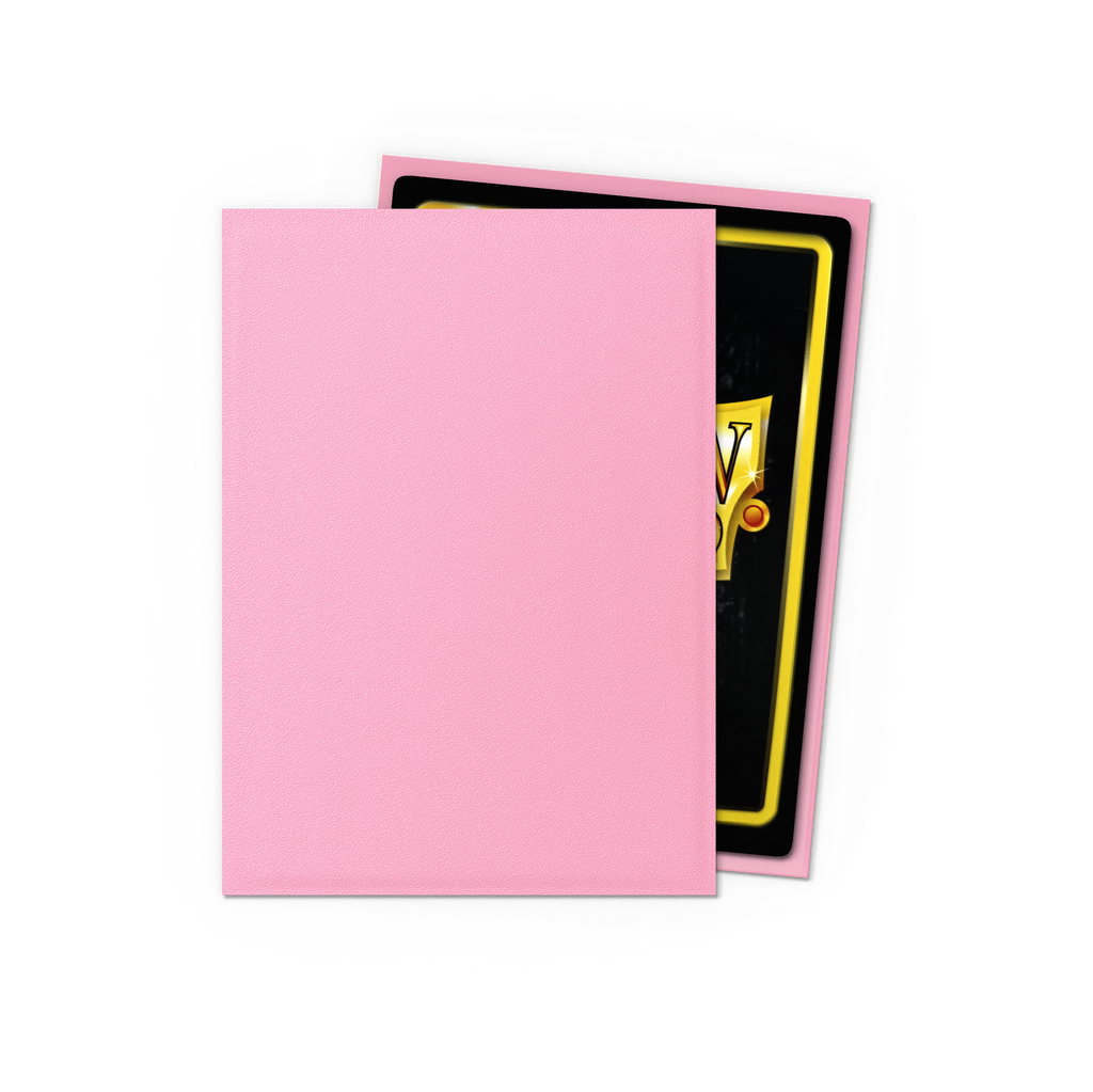 Dragon Shield Matte Sleeves in roze, matte achterkant