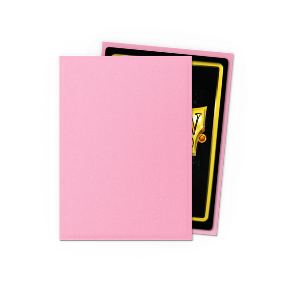 Dragon Shield Matte Sleeves in roze, matte achterkant