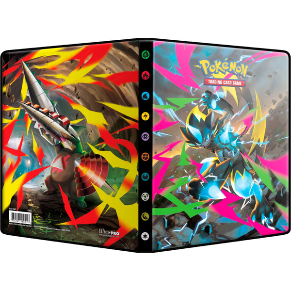 Ultra Pro Pokémon Pitch Black 4-Pocket Portfolio met Mega Zeraora op de omslag