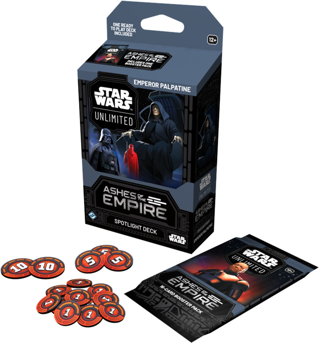 Star Wars Unlimited Ashes of the Empire Spotlight Deck met Emperor Palpatine, gesloten verpakking | Lichcards Image principale du produit