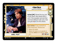Star Wars Unlimited Jump to Lightspeed Spotlight Deck Han Solo - de Han Solo leaderkaart uit het deck