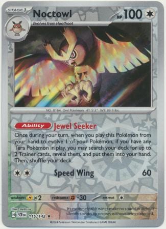 Stellar Crown - 115/142 - Noctowl - Reverse Holo