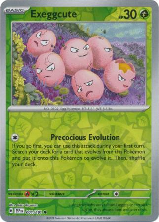 Surging Sparks - 001/191 - Exeggcute - Reverse Holo