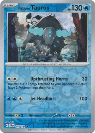 Surging Sparks - 039/191 - Paldean Tauros - Reverse Holo