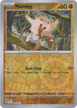 Surging Sparks - 098/191 - Mankey - Reverse Holo