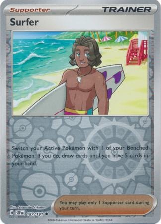 Surging Sparks - 187/191 - Surfer - Reverse Holo