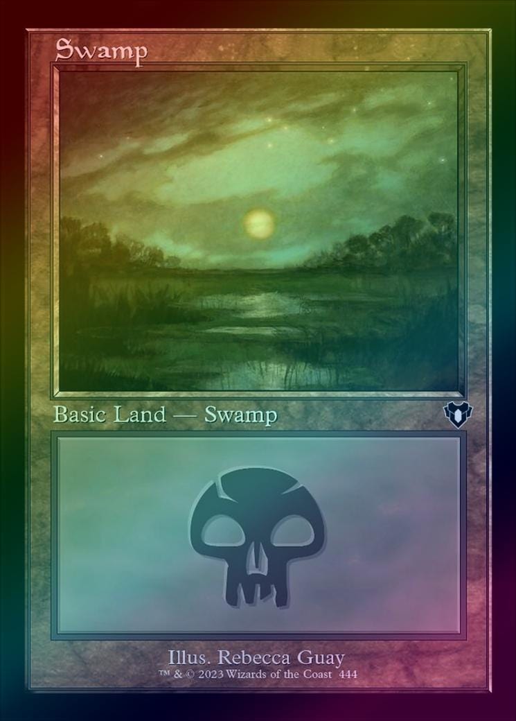 Swamp (444) - Retro Frame (Foil) (CMM)