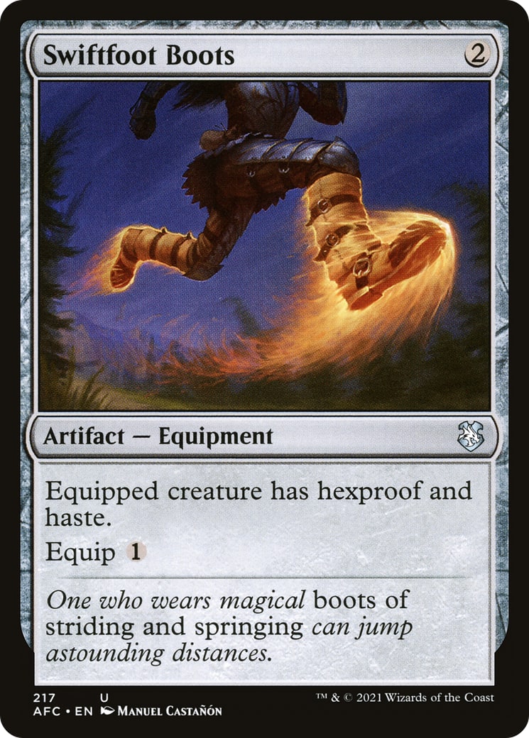 Swiftfoot Boots – Commander: Adventures in the Forgotten Realms 217 – Magic: The Gathering single card | Lichcards