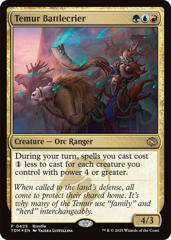 Magic Tarkir: Dragonstorm Bundle - exclusieve foil Bundle-promokaart Temur Battlecrier