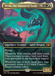Magic Tarkir: Dragonstorm Commander Deck Sultai Arisen - commander-kaart Teval, the Balanced Scale (borderless)