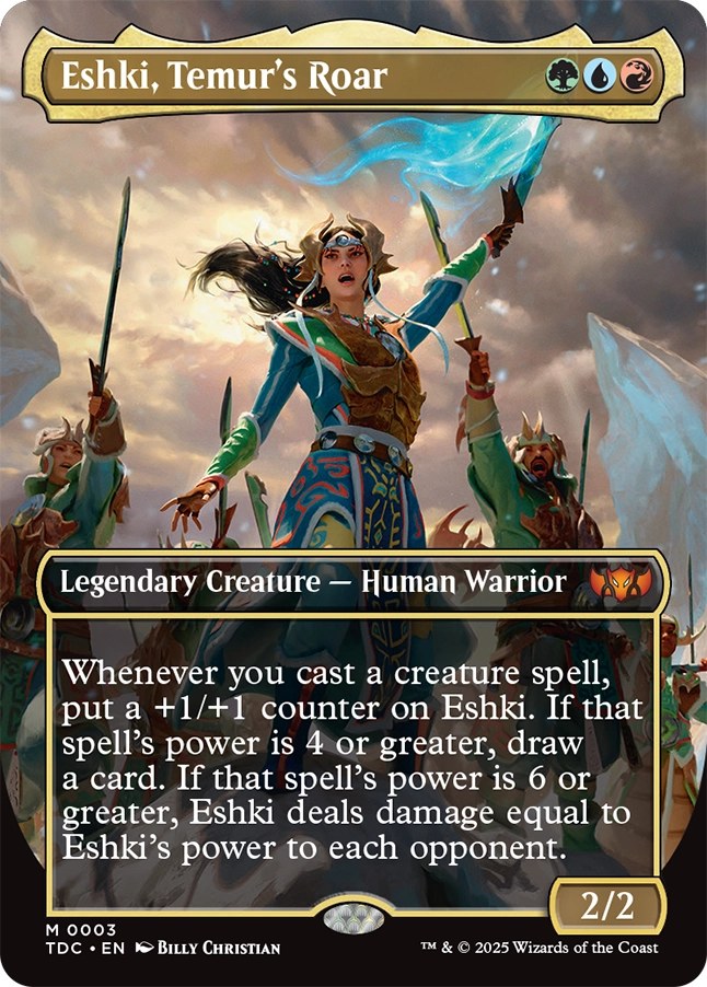 Magic Tarkir: Dragonstorm Commander Deck Temur Roar - commander-kaart Eshki, Temur's Roar (borderless)