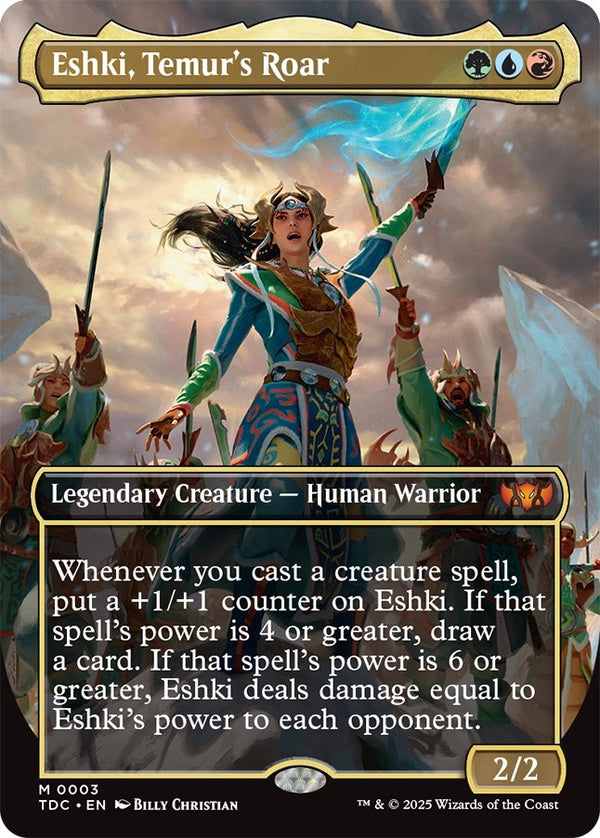 Magic Tarkir: Dragonstorm Commander Deck Temur Roar - commander-kaart Eshki, Temur's Roar (borderless)