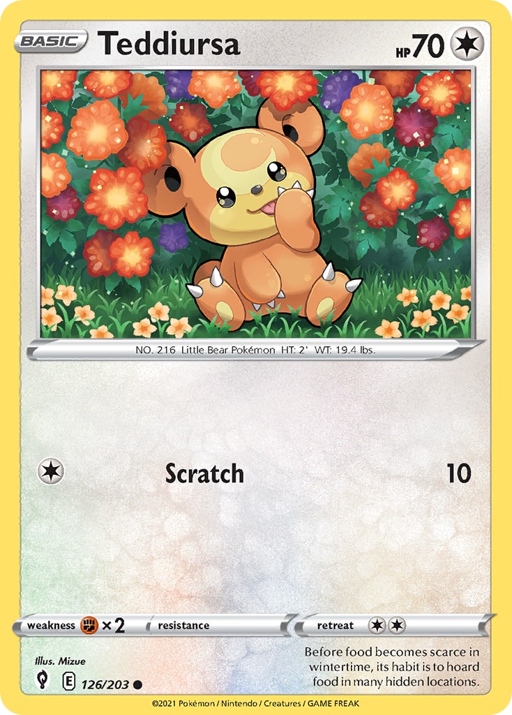 Teddiursa – Evolving Skies 126 – Pokémon TCG single card | Lichcards Imagen principal del producto