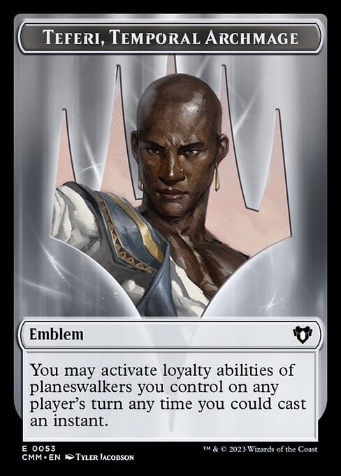 Teferi, Temporal Archmage Emblem // Human Soldier Token (TCMM)