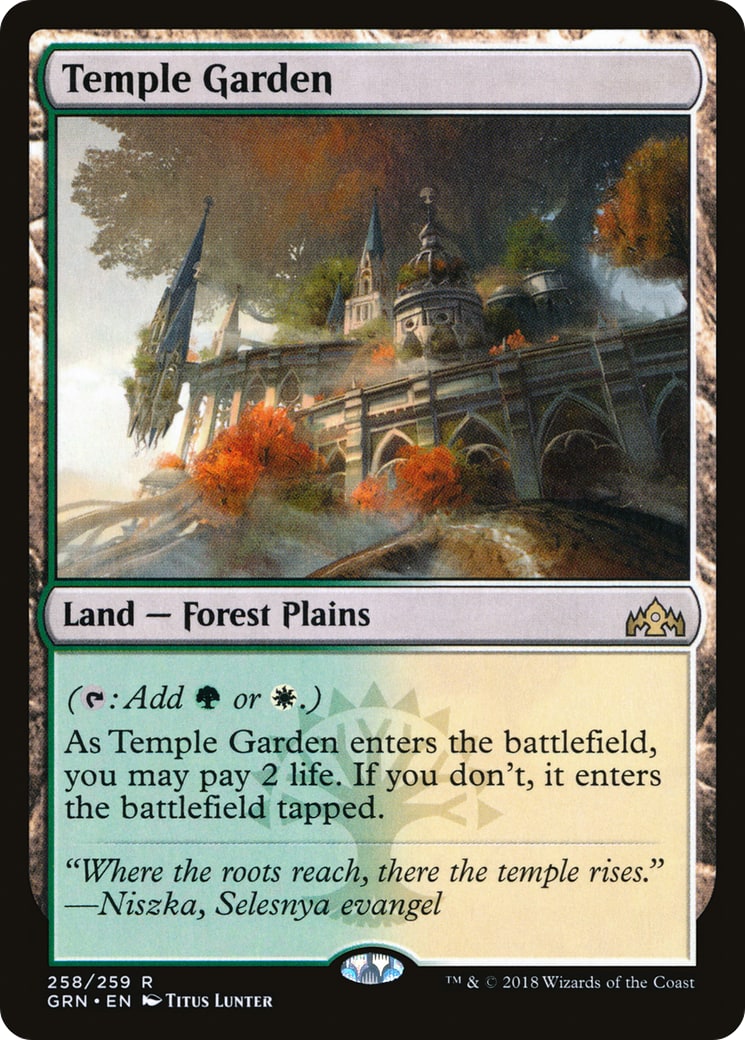 Temple Garden – Guilds of Ravnica 258 – Magic: The Gathering single card | Lichcards