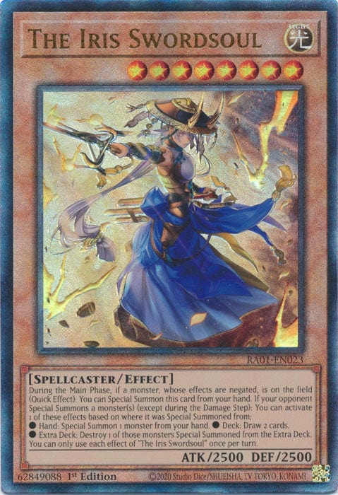 The Iris Swordsoul (PUR) - RA01-EN023 - Prismatic Ultimate Rare - 1st Edition