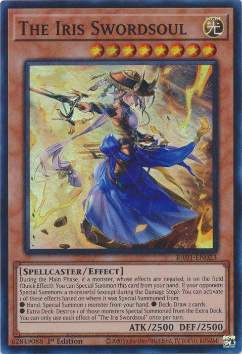 The Iris Swordsoul - RA01-EN023 - Super Rare - 1st Edition